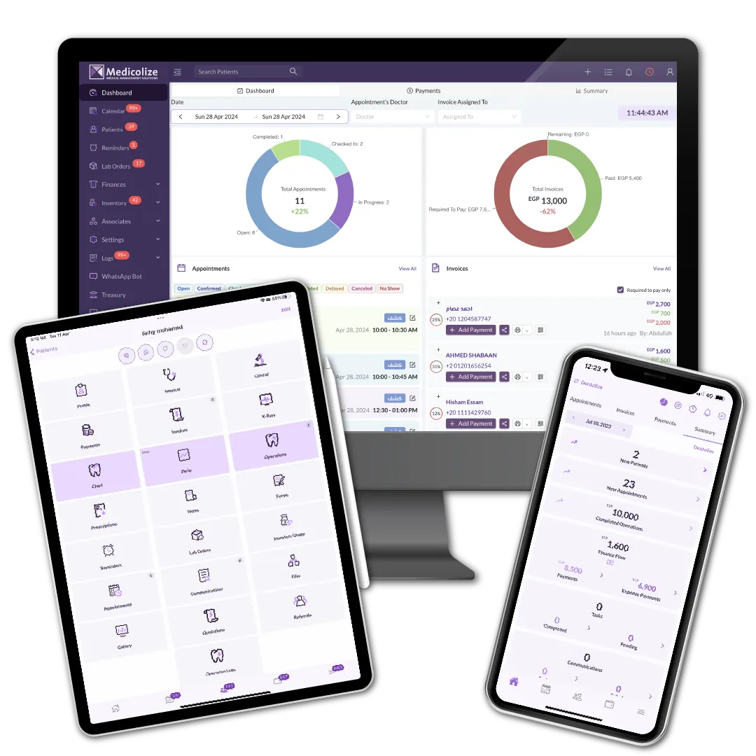 Medical clinic management system with complete tools for clinic operations